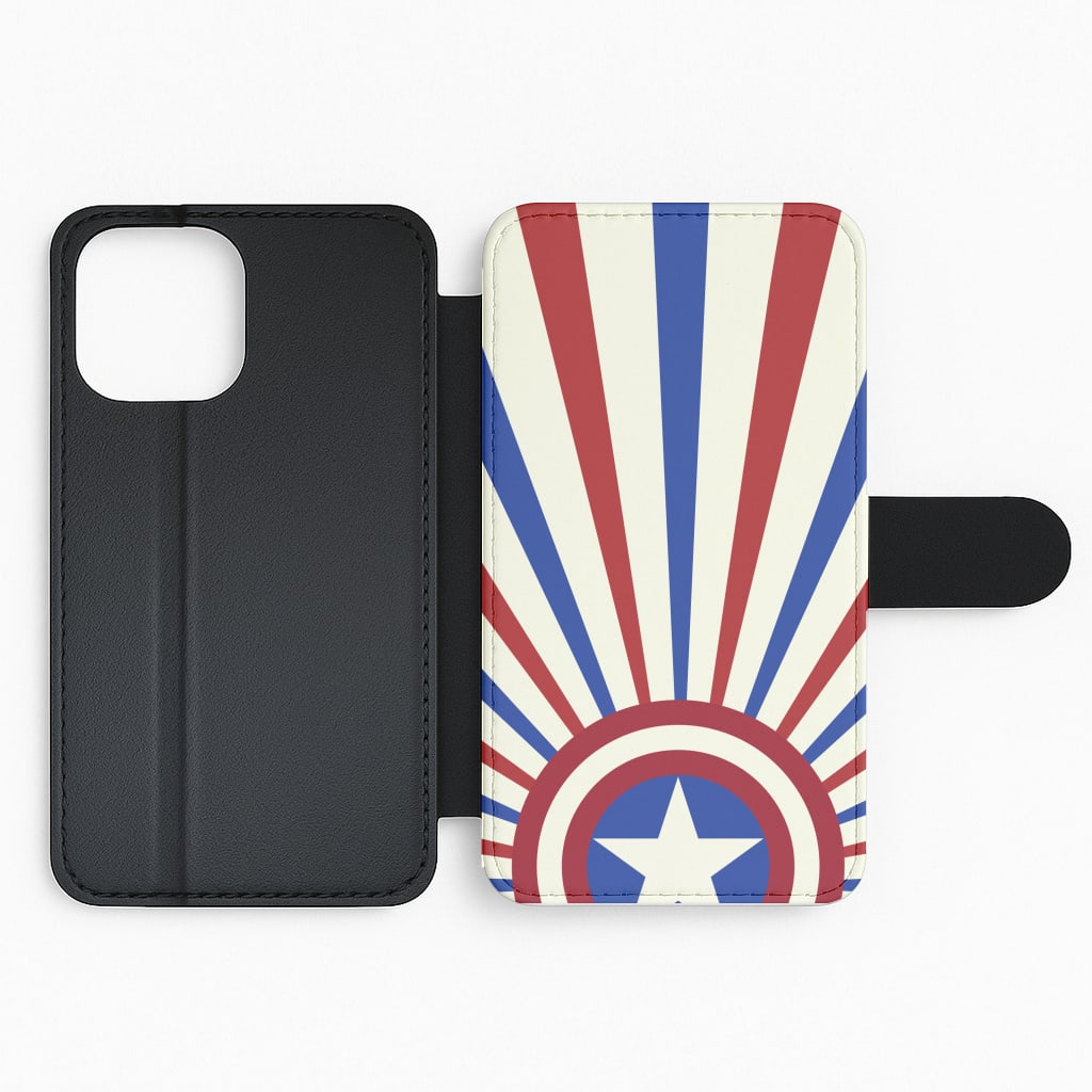 Shield And Stripes Flip Phone Case