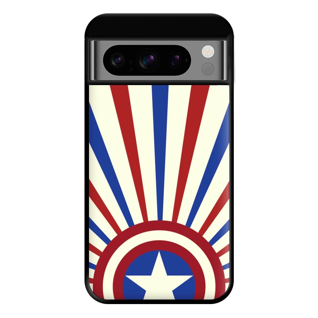 Shield And Stripes Phone Case for Google Pixel 8 Pro