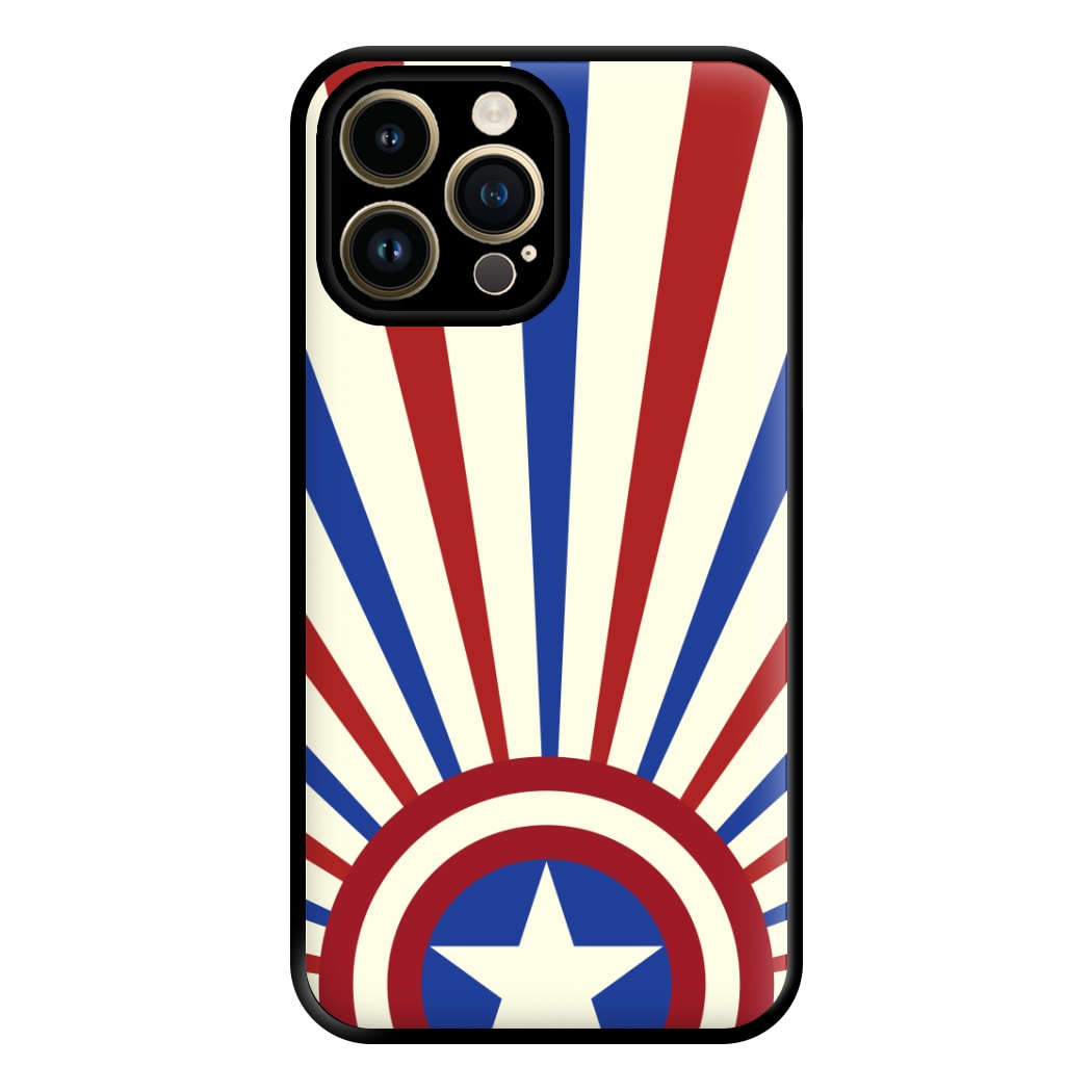 Shield And Stripes Phone Case for iPhone 14 Pro Max