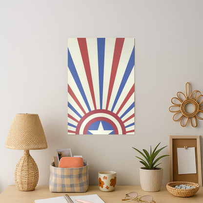 Shield And Stripes Art Print
