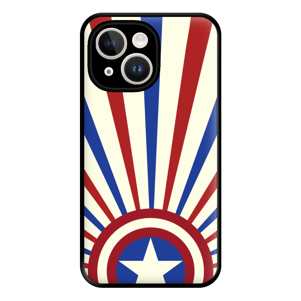 Shield And Stripes Phone Case for iPhone 14 Plus