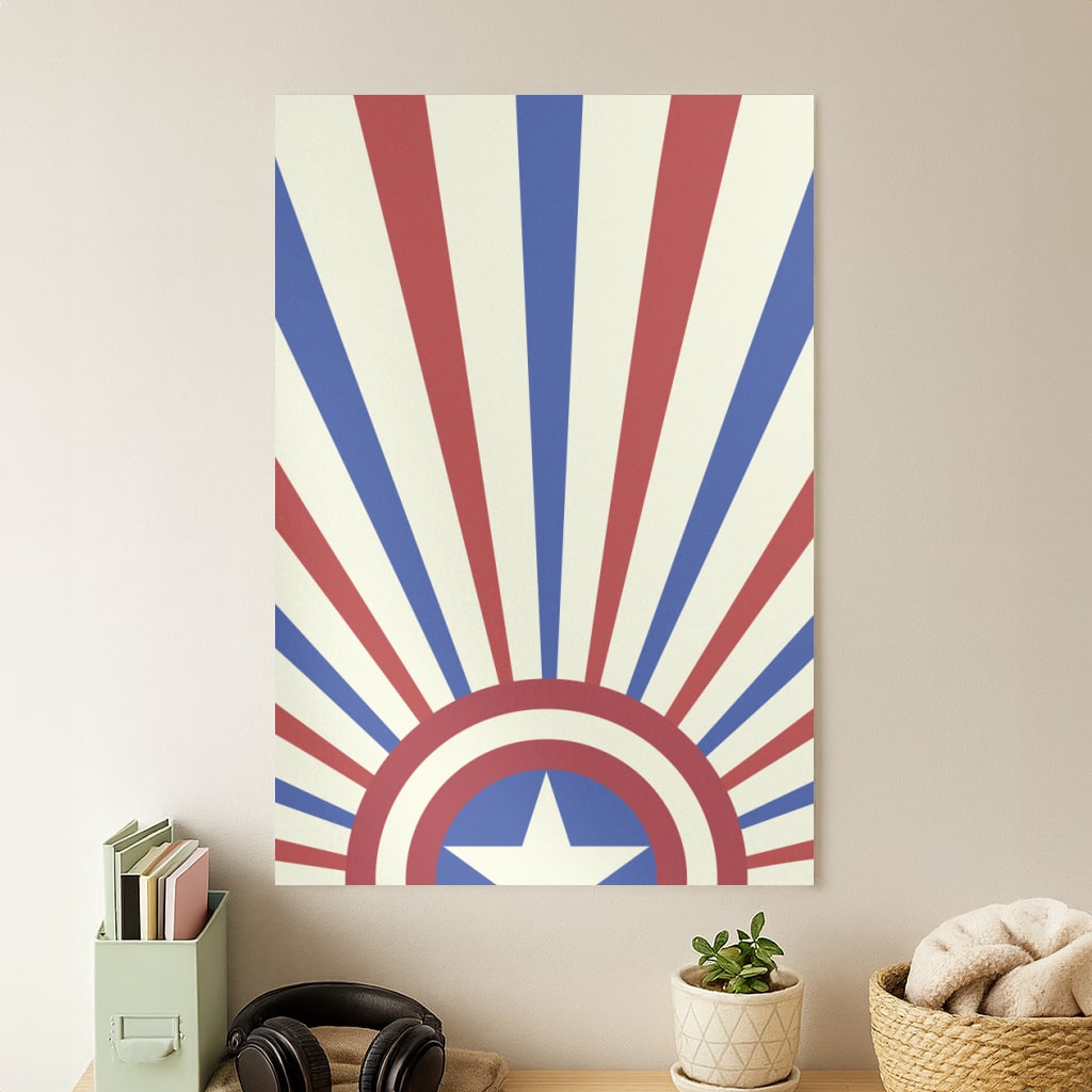 Shield And Stripes Poster