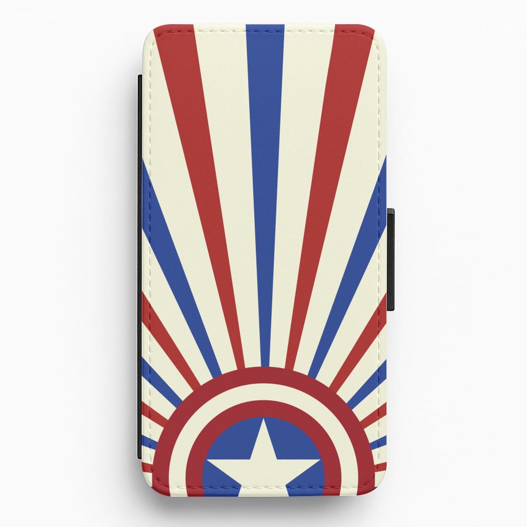 Shield And Stripes Flip / Wallet Phone Case