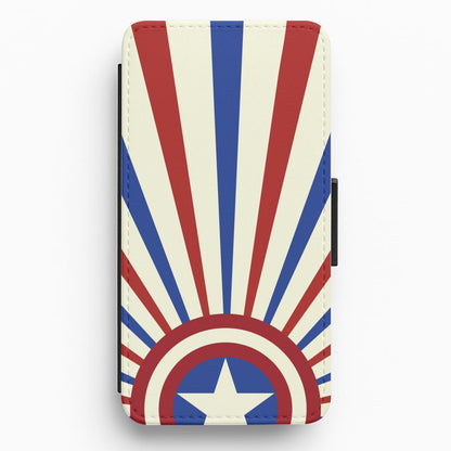 Shield And Stripes Flip / Wallet Phone Case