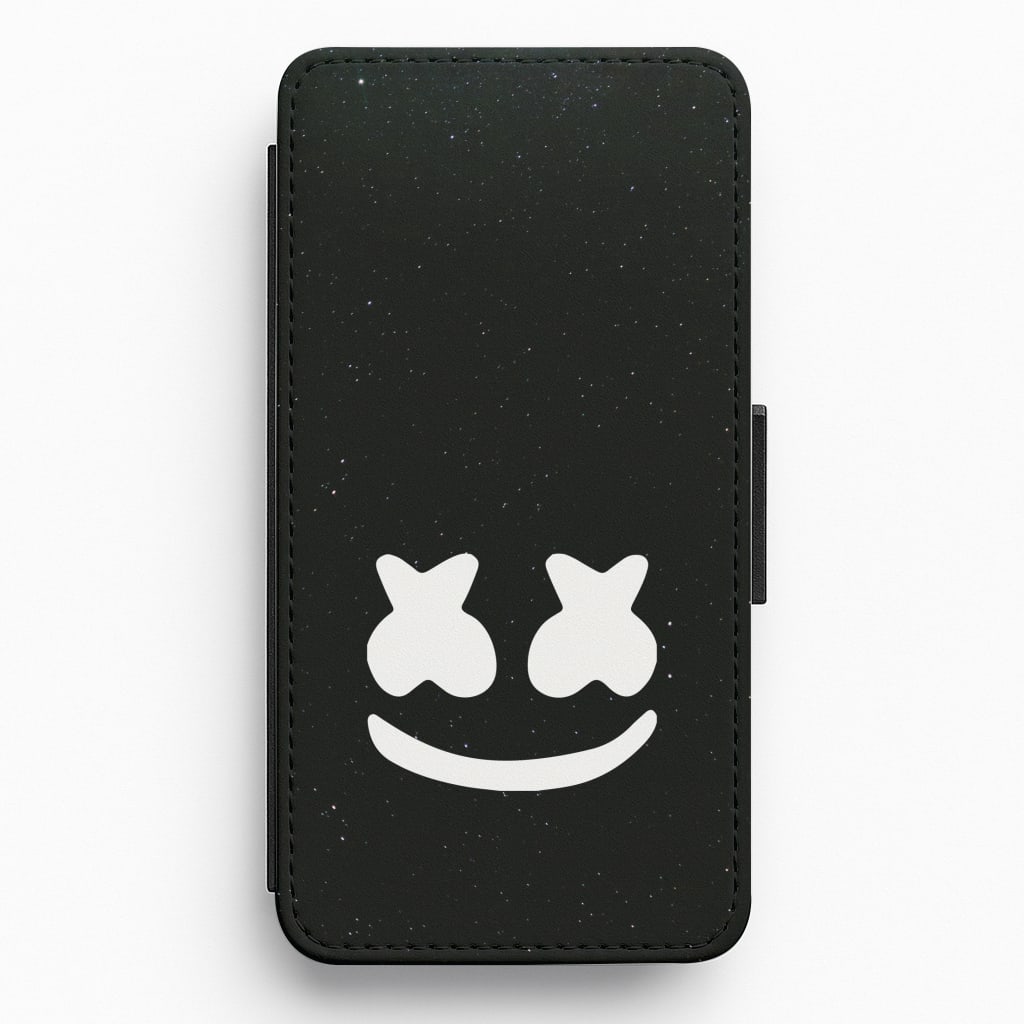 Black And White Helmet In Space  Flip / Wallet Phone Case