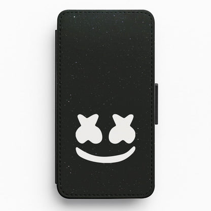 Black And White Helmet In Space  Flip / Wallet Phone Case