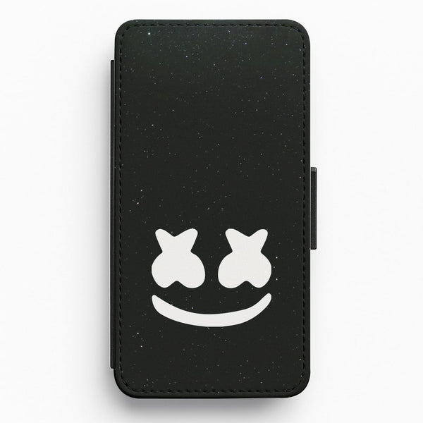 Black And White Helmet In Space  Flip / Wallet Phone Case