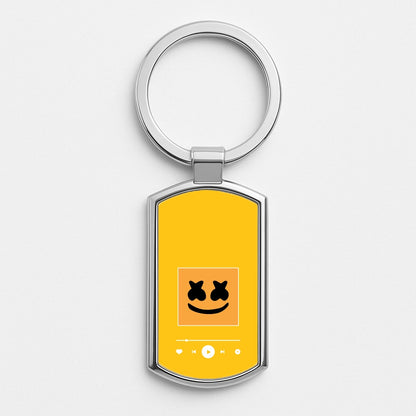 Helmet DJ Album Cover Silver Keyring