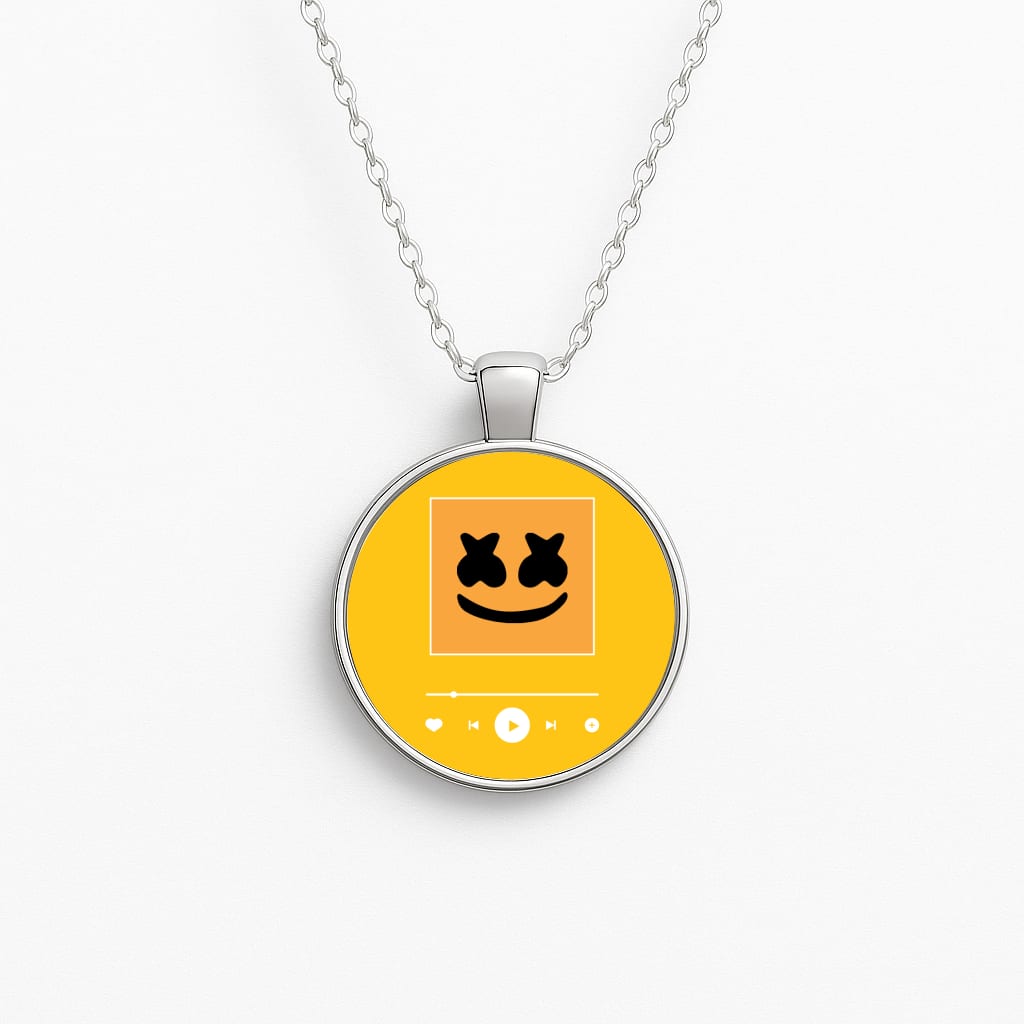 Helmet DJ Album Cover Necklace