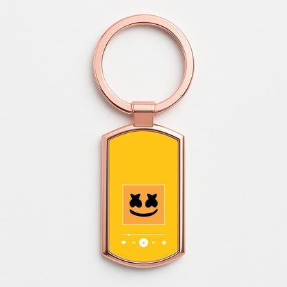 Helmet DJ Album Cover Rose Gold Keyring