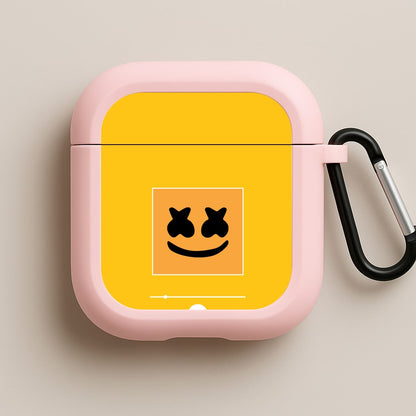 Helmet DJ Album Cover Pink AirPods Case