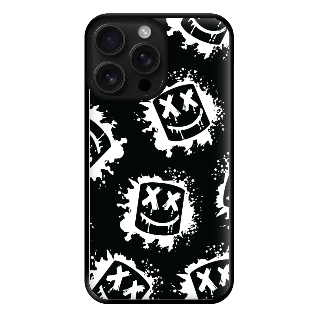 Black And White Helmet DJ Pattern Phone Case