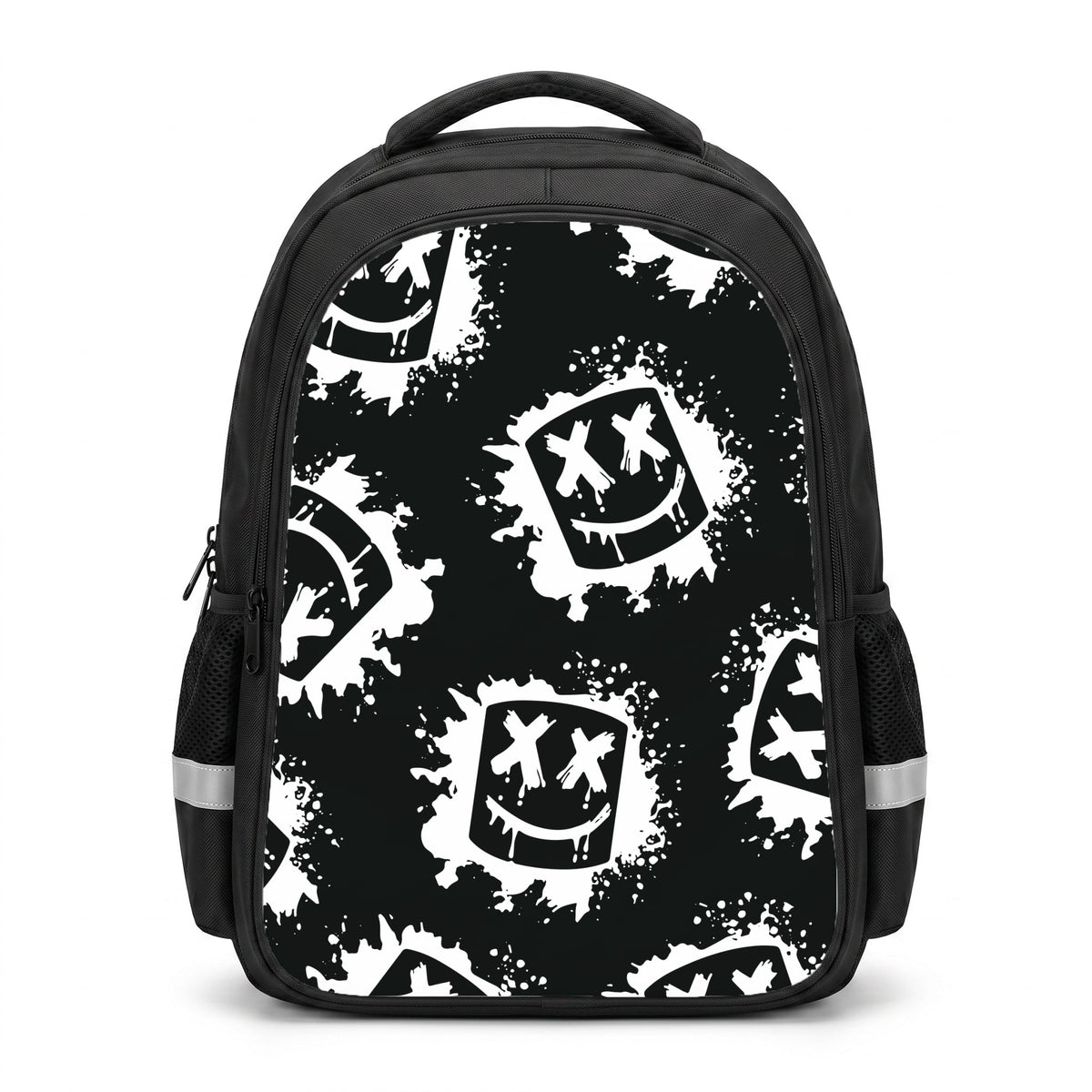 Black And White Helmet DJ Pattern Backpack