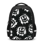 Black And White Helmet DJ Pattern Backpack 1