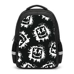 Black And White Helmet DJ Pattern Backpack