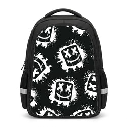 Black And White Helmet DJ Pattern Backpack