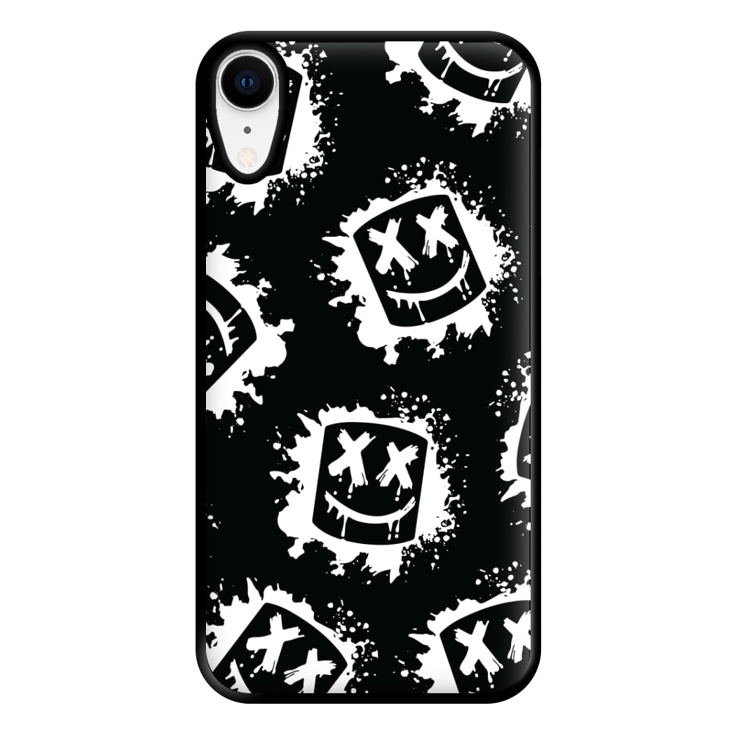Black And White Helmet DJ Pattern Phone Case for iPhone XR