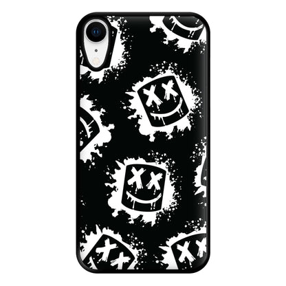 Black And White Helmet DJ Pattern Phone Case for iPhone XR