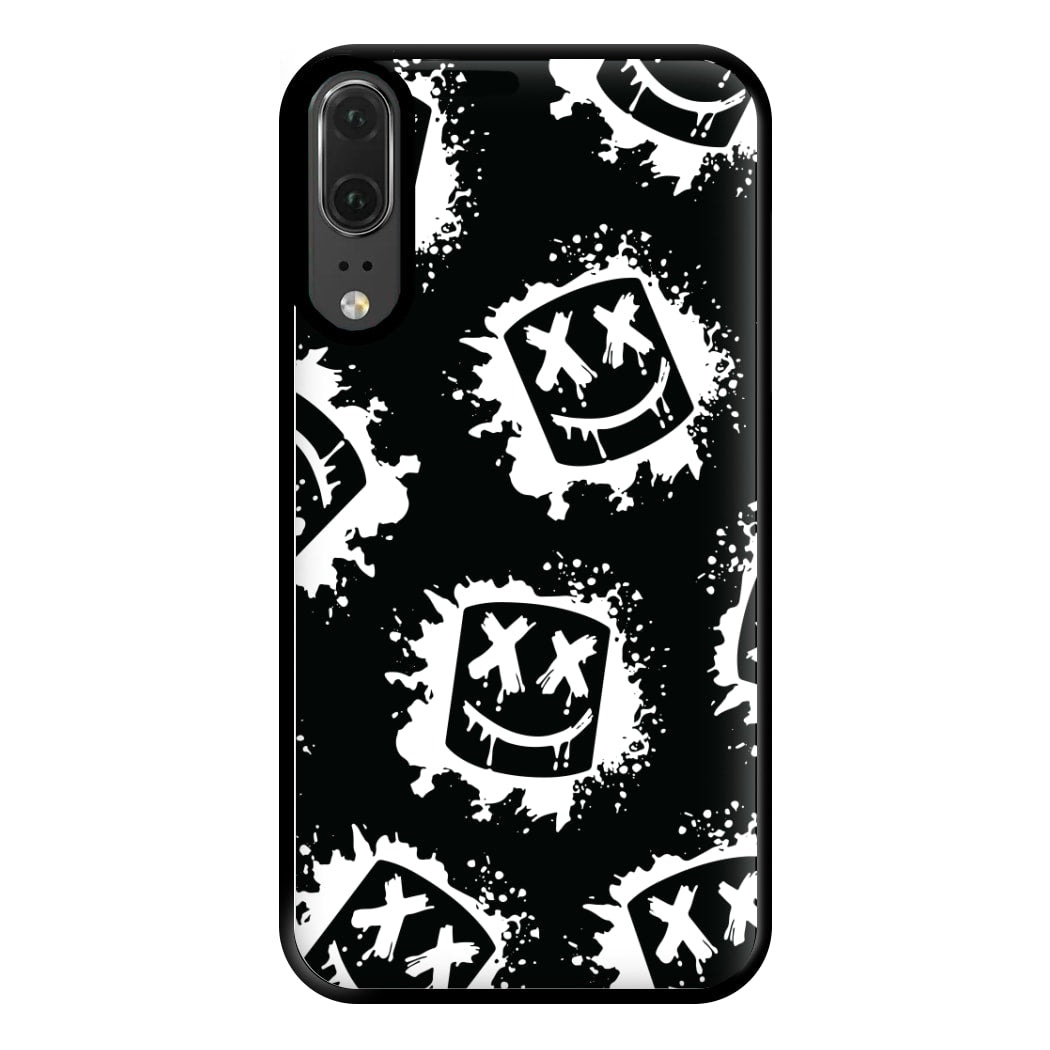 Black And White Helmet DJ Pattern Phone Case for Huawei P20
