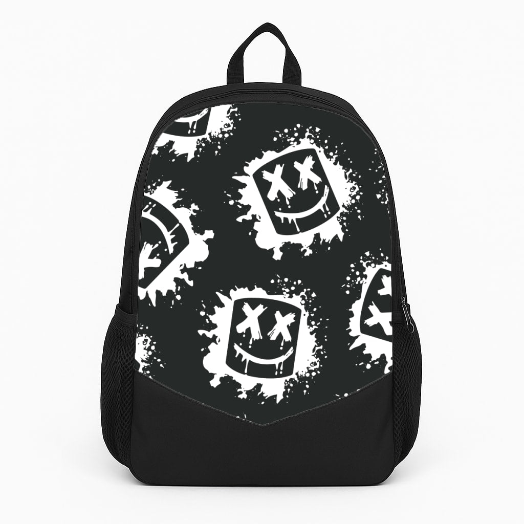 Black And White Helmet DJ Pattern Backpack