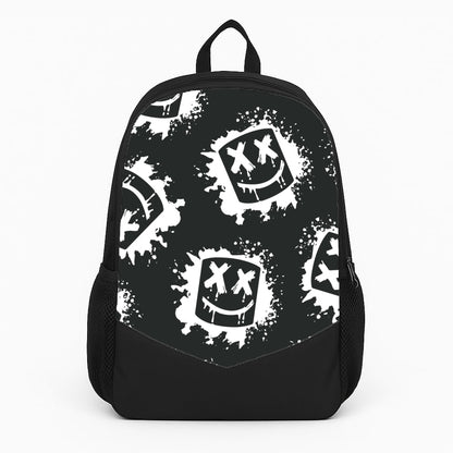 Black And White Helmet DJ Pattern Large Backpack