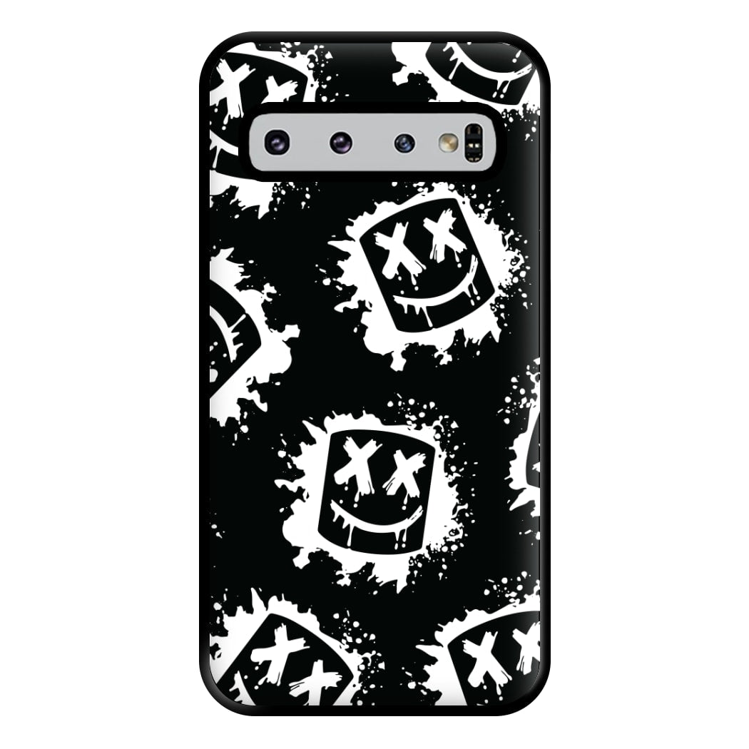 Black And White Helmet DJ Pattern Phone Case for Galaxy S10 Plus
