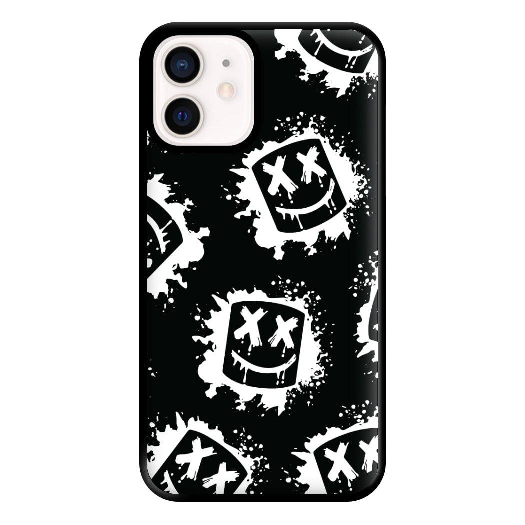 Black And White Helmet DJ Pattern Phone Case for iPhone 12 Mini
