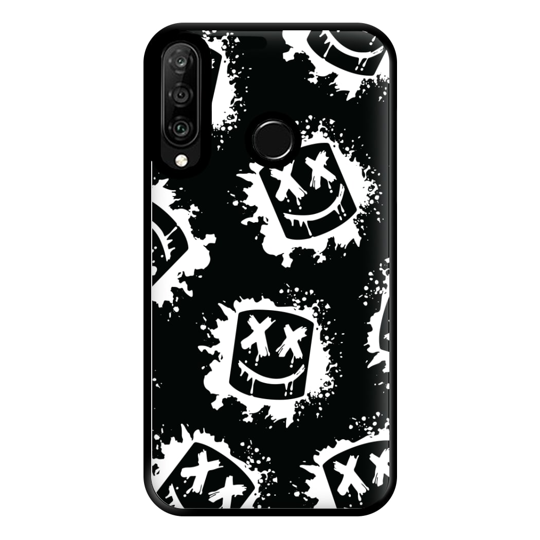 Black And White Helmet DJ Pattern Phone Case for Huawei P30 Lite