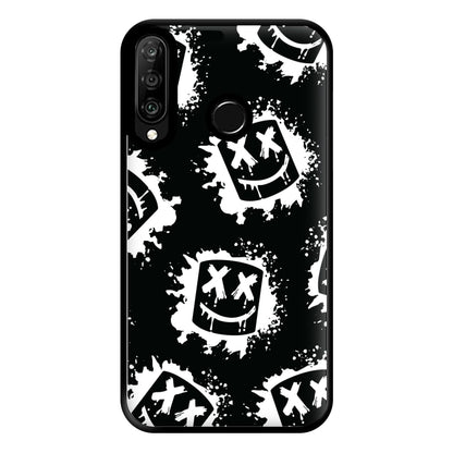 Black And White Helmet DJ Pattern Phone Case for Huawei P30 Lite