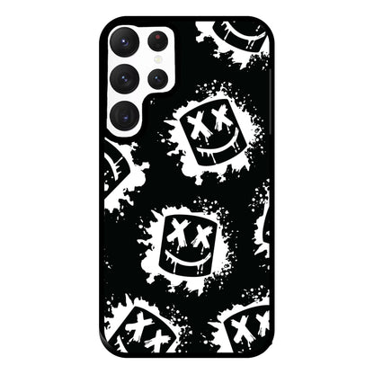 Black And White Helmet DJ Pattern Phone Case for Galaxy S22 Ultra