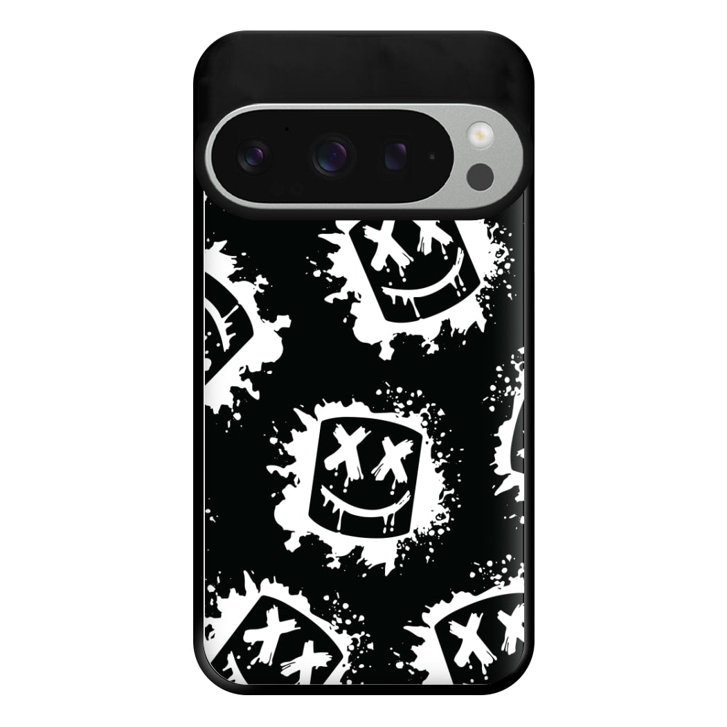 Black And White Helmet DJ Pattern Phone Case for Google Pixel 9 Pro XL