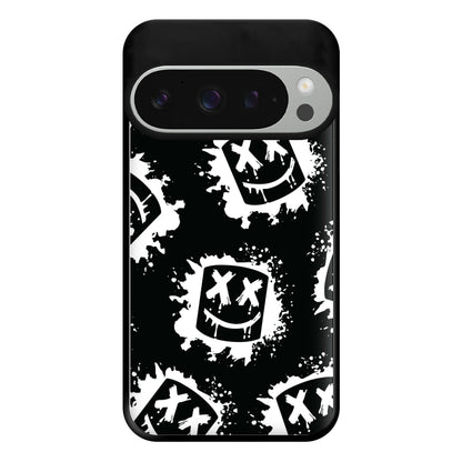 Black And White Helmet DJ Pattern Phone Case for Google Pixel 9 Pro XL