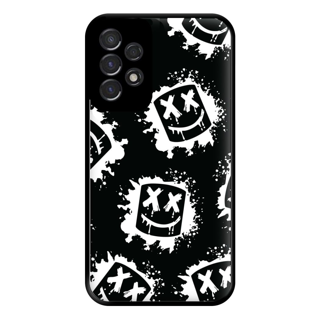 Black And White Helmet DJ Pattern Phone Case for Galaxy A53