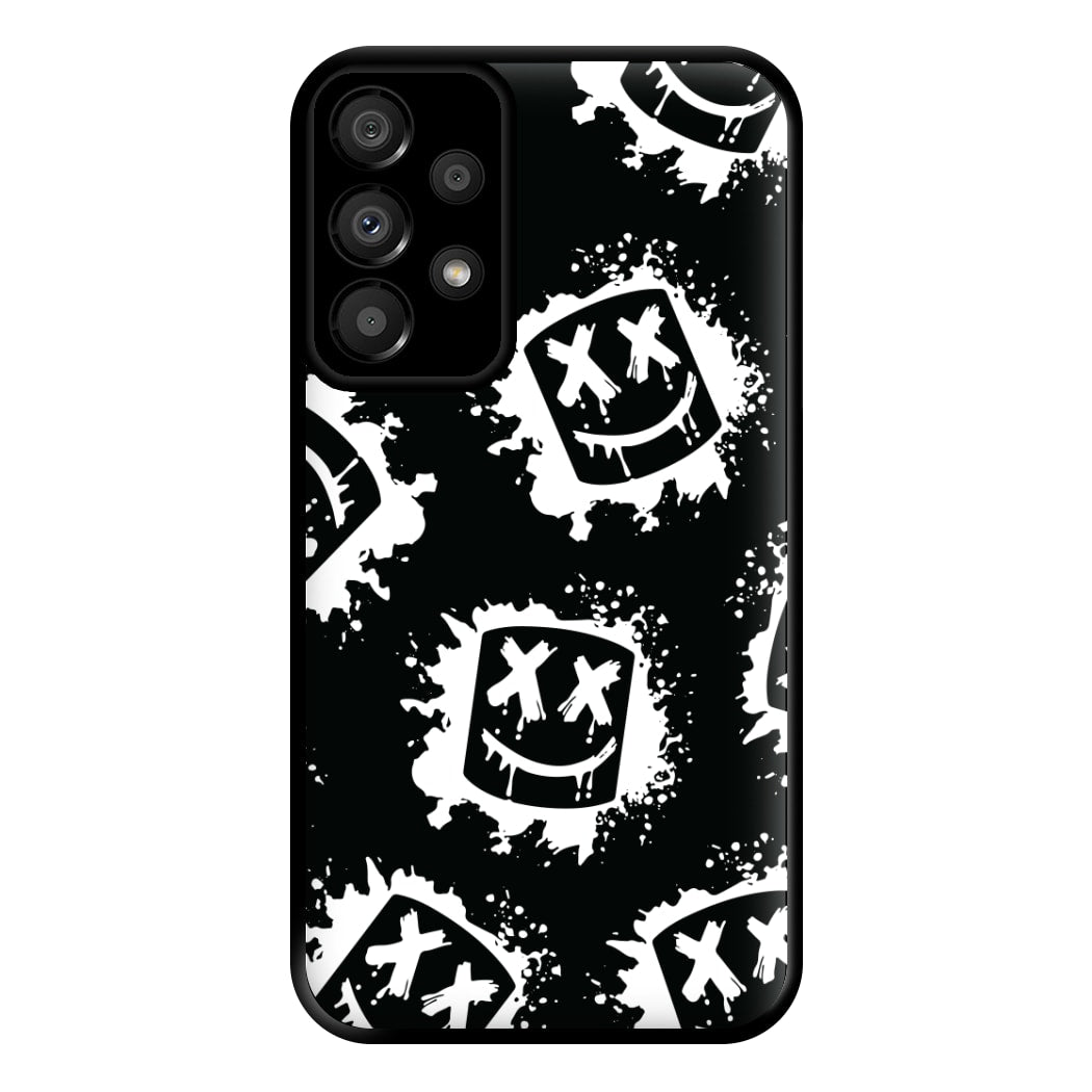 Black And White Helmet DJ Pattern Phone Case for Galaxy A33
