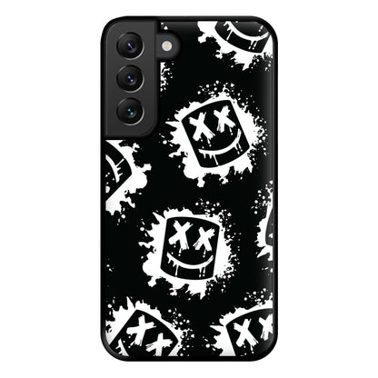 Black And White Helmet DJ Pattern Phone Case for Galaxy S22 Plus