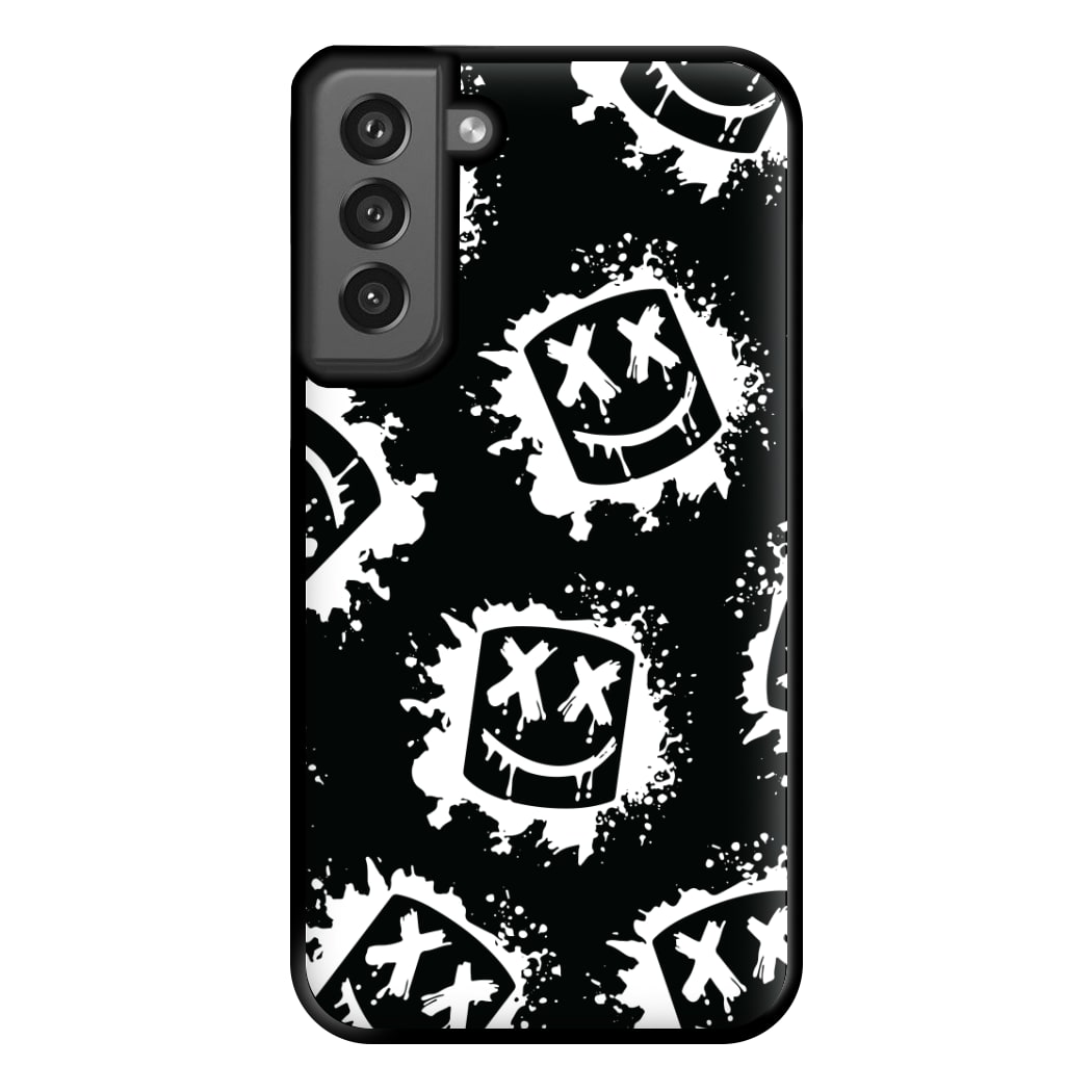 Black And White Helmet DJ Pattern Phone Case for Galaxy S21FE