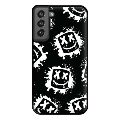 Black And White Helmet DJ Pattern Phone Case for Galaxy S21FE