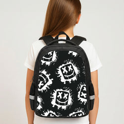 Black And White Helmet DJ Pattern Backpack