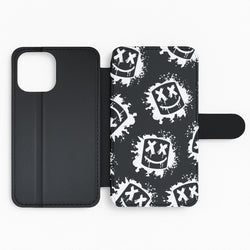 Black And White Helmet DJ Pattern Flip Phone Case