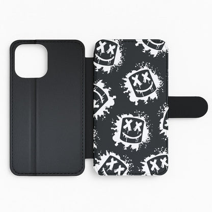 Black And White Helmet DJ Pattern Flip Phone Case