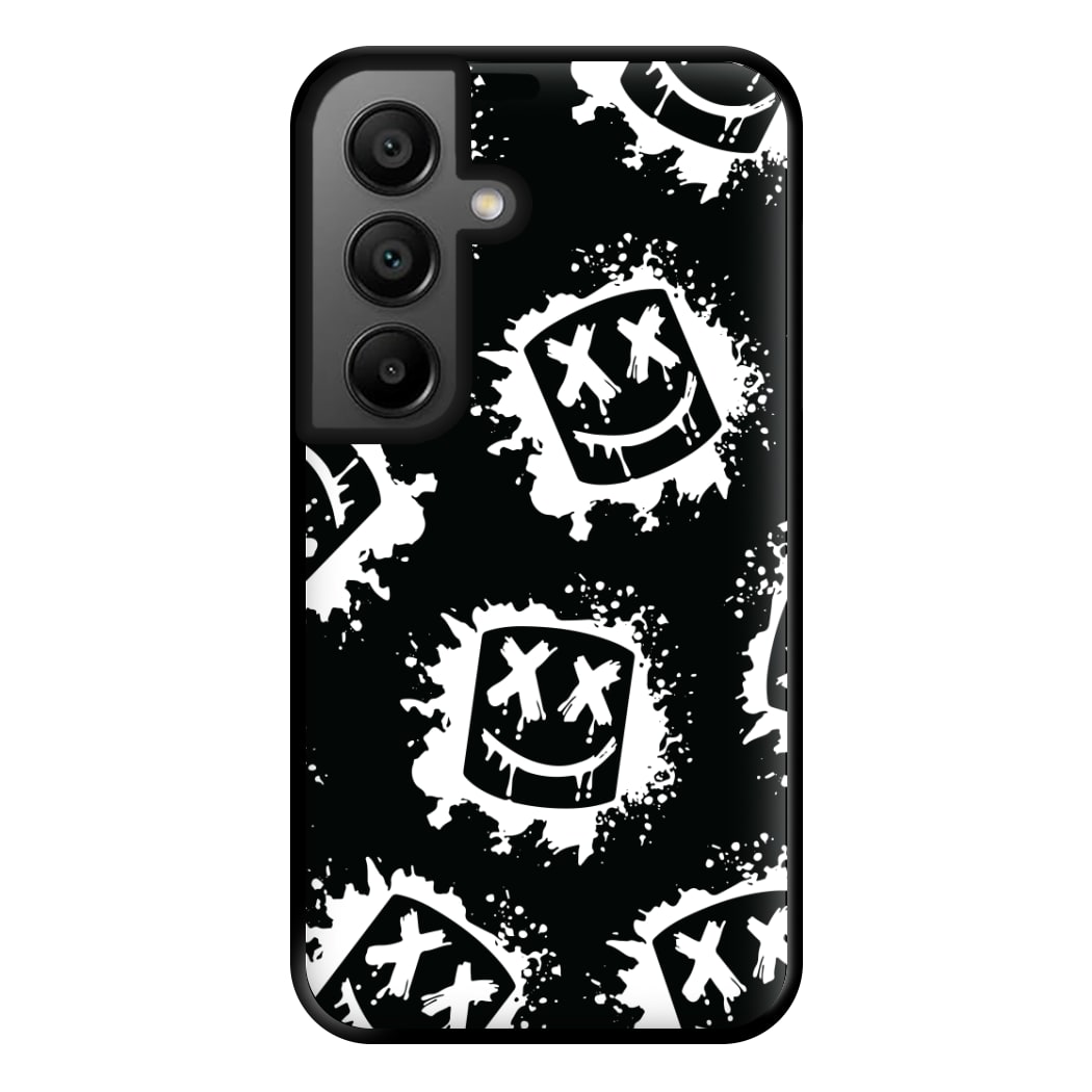 Black And White Helmet DJ Pattern Phone Case for Galaxy A56
