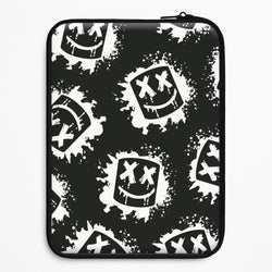 Black And White Helmet DJ Pattern Universal Laptop Sleeve