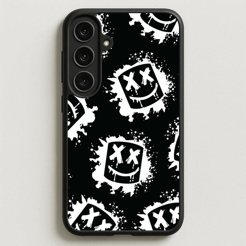 Black And White Helmet DJ Pattern Phone Case for Galaxy S25FE