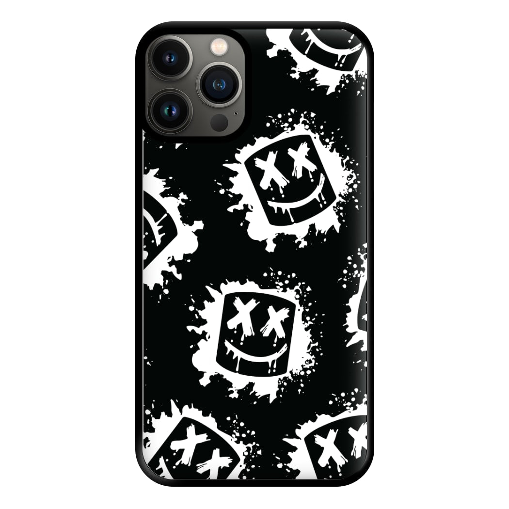 Black And White Helmet DJ Pattern Phone Case for iPhone 13 Pro Max