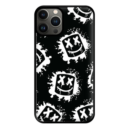 Black And White Helmet DJ Pattern Phone Case for iPhone 13 Pro Max