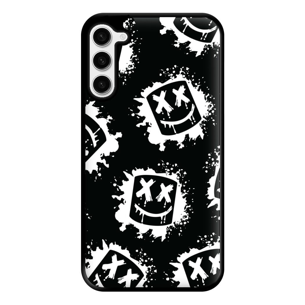 Black And White Helmet DJ Pattern Phone Case for Galaxy S23 Plus