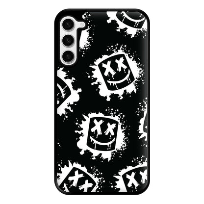 Black And White Helmet DJ Pattern Phone Case for Galaxy S23 Plus