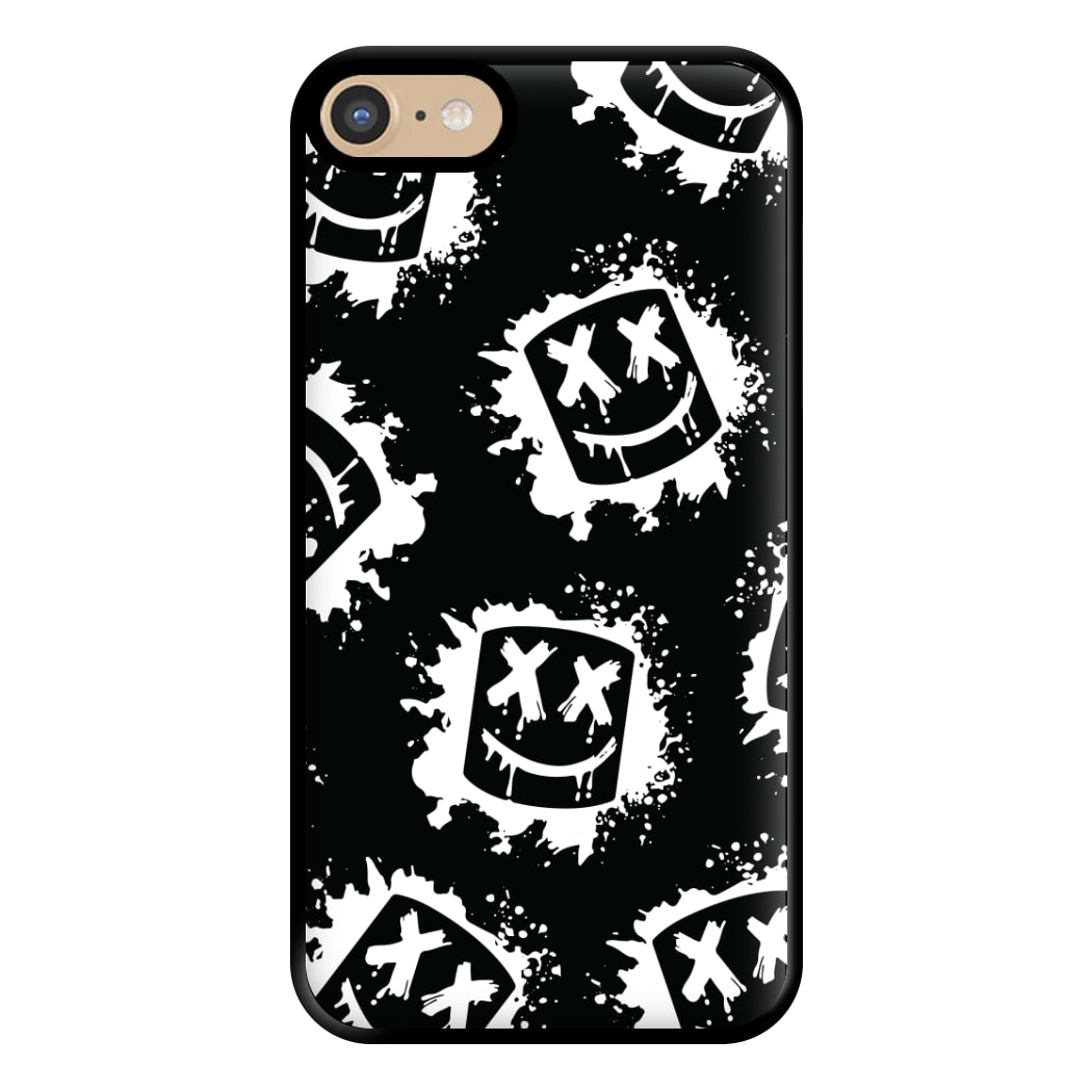 Black And White Helmet DJ Pattern Phone Case for iPhone 6 / 7 / 8 / SE