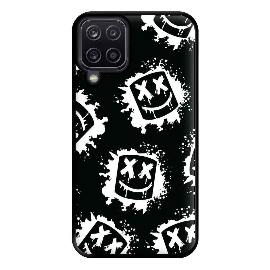 Black And White Helmet DJ Pattern Phone Case for Galaxy A12