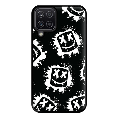 Black And White Helmet DJ Pattern Phone Case for Galaxy A12